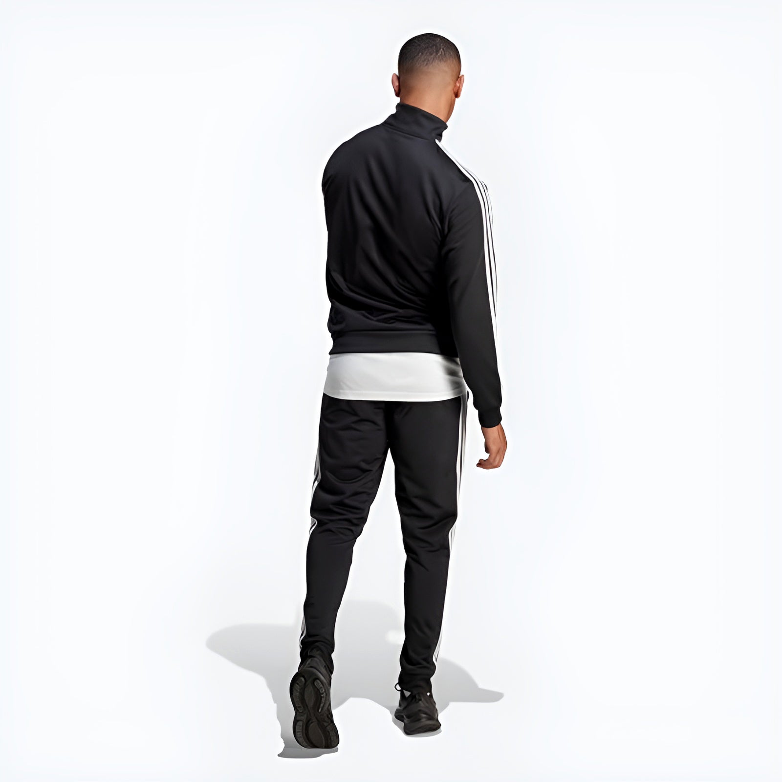 Men's Premium Three-Stripes Full-Sleeve Tracksuit