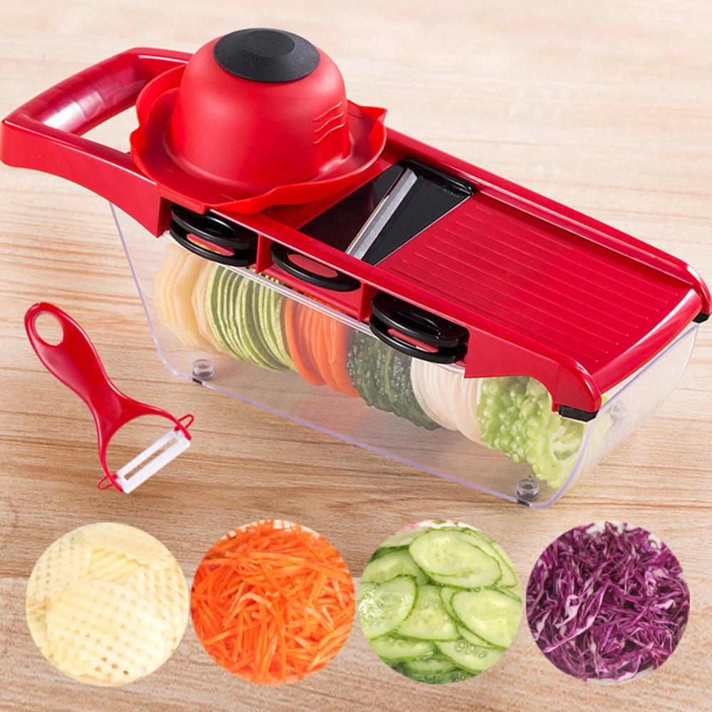 Master Your Meal Prep with the Versatile 6-in-1 Vegetable Slicer! Trendy Troves