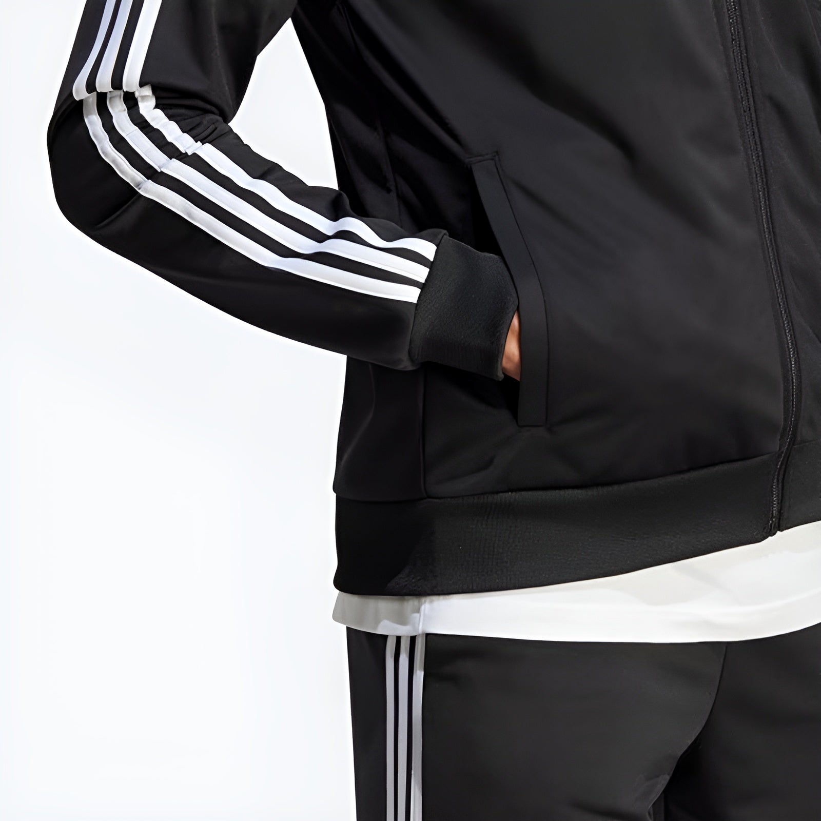 Men's Premium Three-Stripes Full-Sleeve Tracksuit