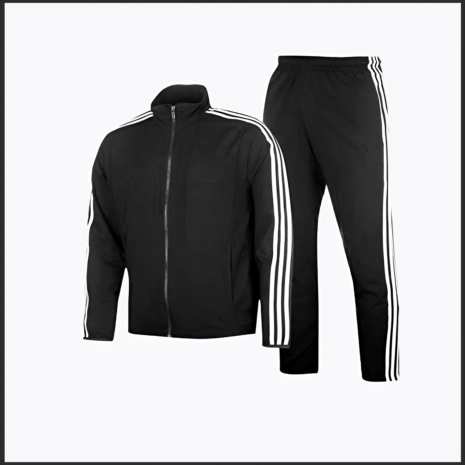 Men's Premium Three-Stripes Full-Sleeve Tracksuit