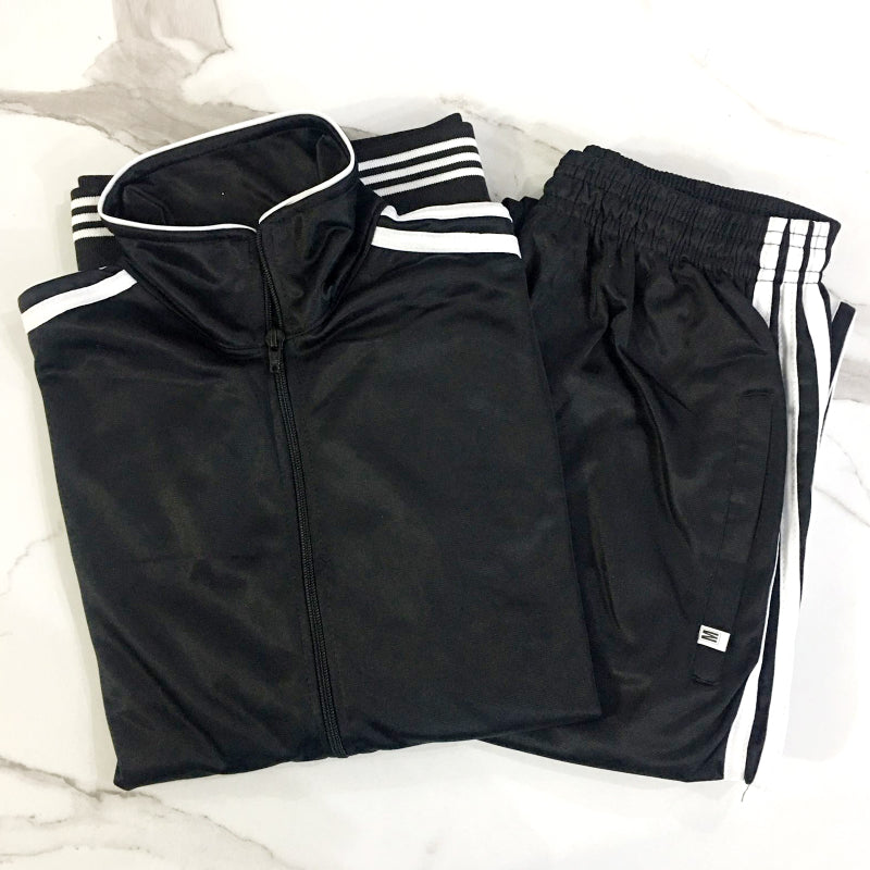 Men's Premium Three-Stripes Full-Sleeve Tracksuit