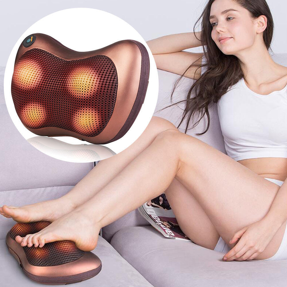 Multi-Function Massage Pillow with Deep-Kneading Heated Massage Nodes Trendy Troves