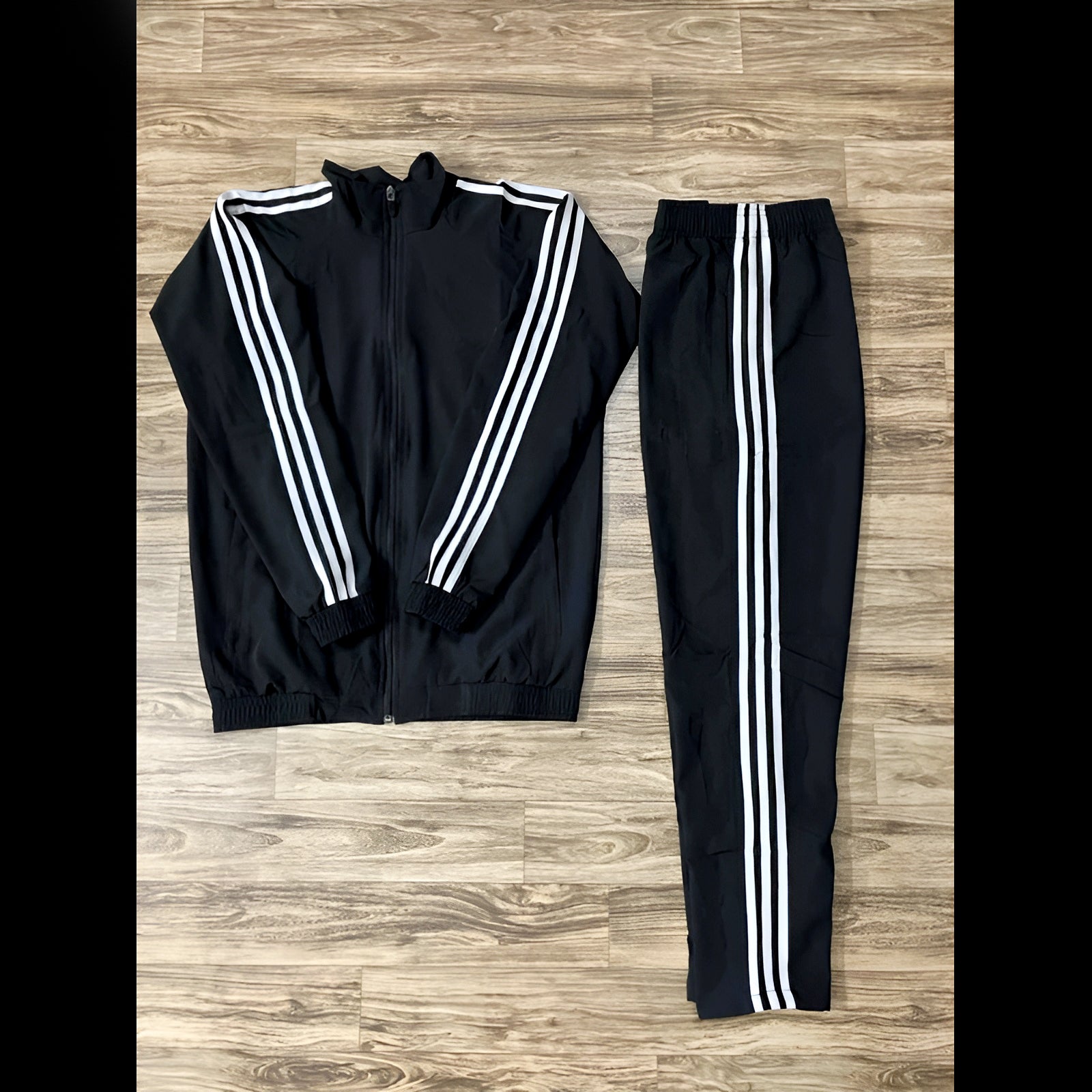 Men's Premium Three-Stripes Full-Sleeve Tracksuit