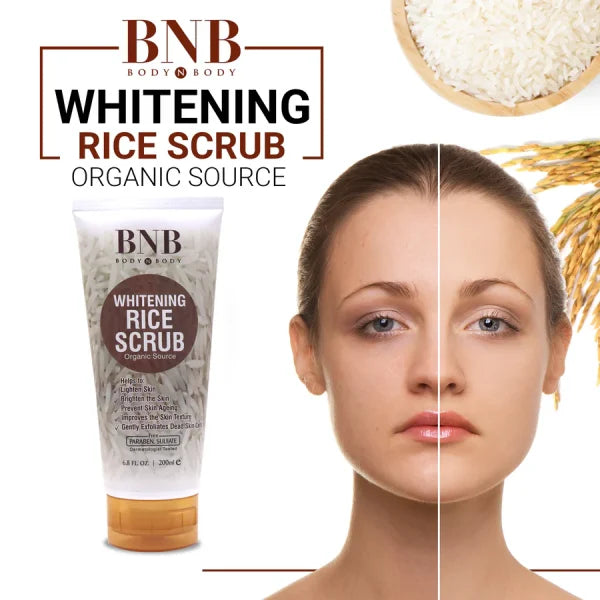 BNB Rice Extract Brightening Skincare Kit – Face Wash, Scrub & Mask for Glowing Skin