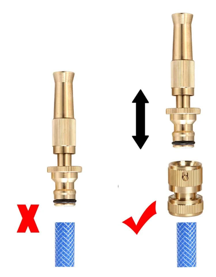 Premium Copper Spray Nozzle – High-Pressure Water Hose Attachment