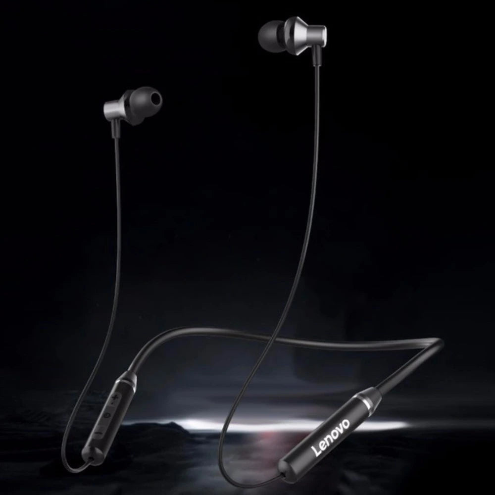 Lenovo HE05 Bluetooth 5.0 Wireless Neckband Headphones - IPX5 Waterproof