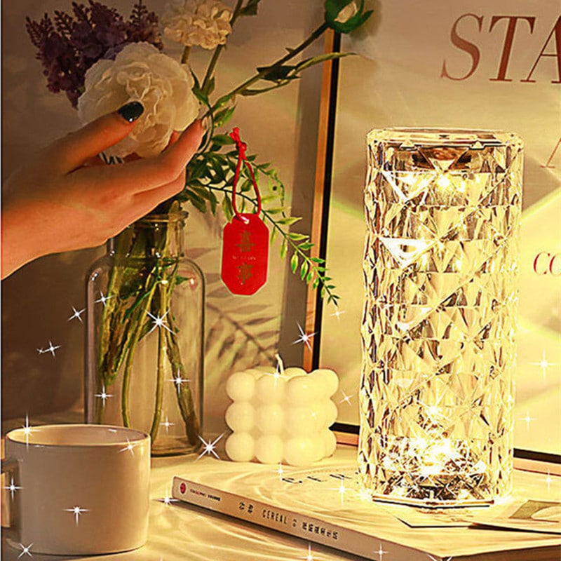 MultiColor Daimond Crystal LED Lamp With Remote Trendy Troves